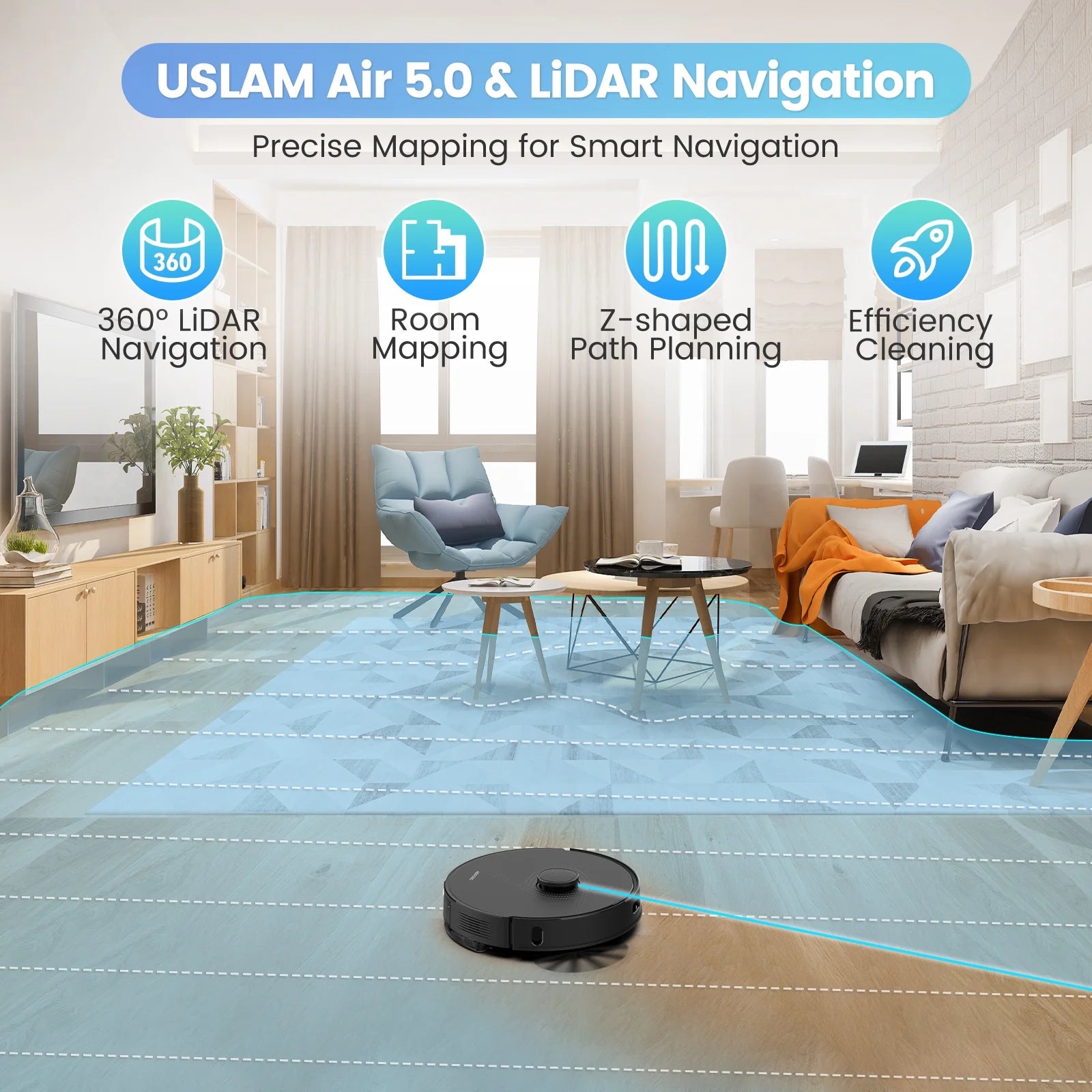 L40+ Robot Vacuum Cleaner and Mop Combo - 75-Day Self-Empty Bin, 180 Min Runtime, App and Voice Control