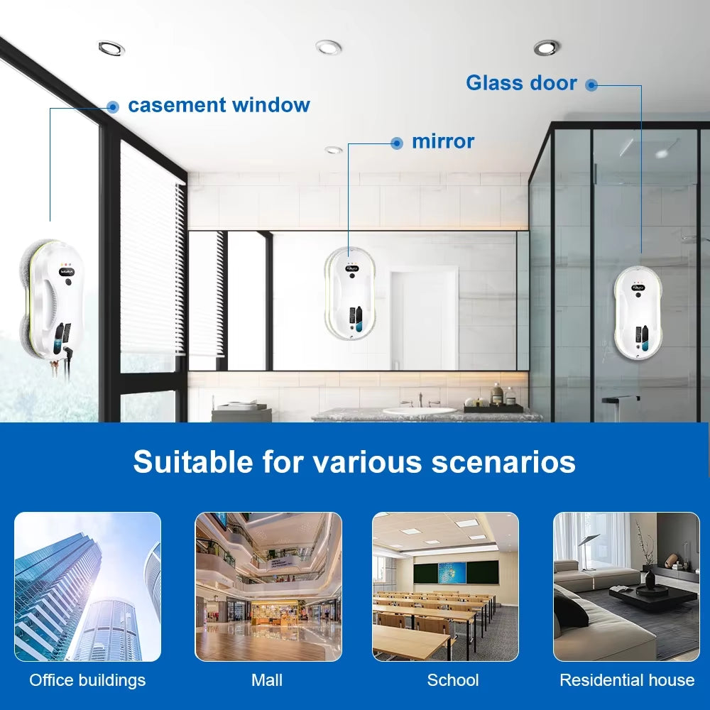 Window Cleaning Robot Vacuum Cleaner, Window Cleaning Robot, Water Spray Glass Cleaning Robot, Water Spray