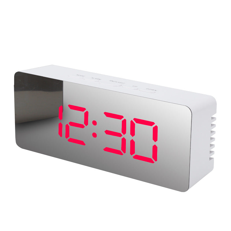 LED Digital Mirror Desktop Creativity Makeup Mirror Alarm Clock