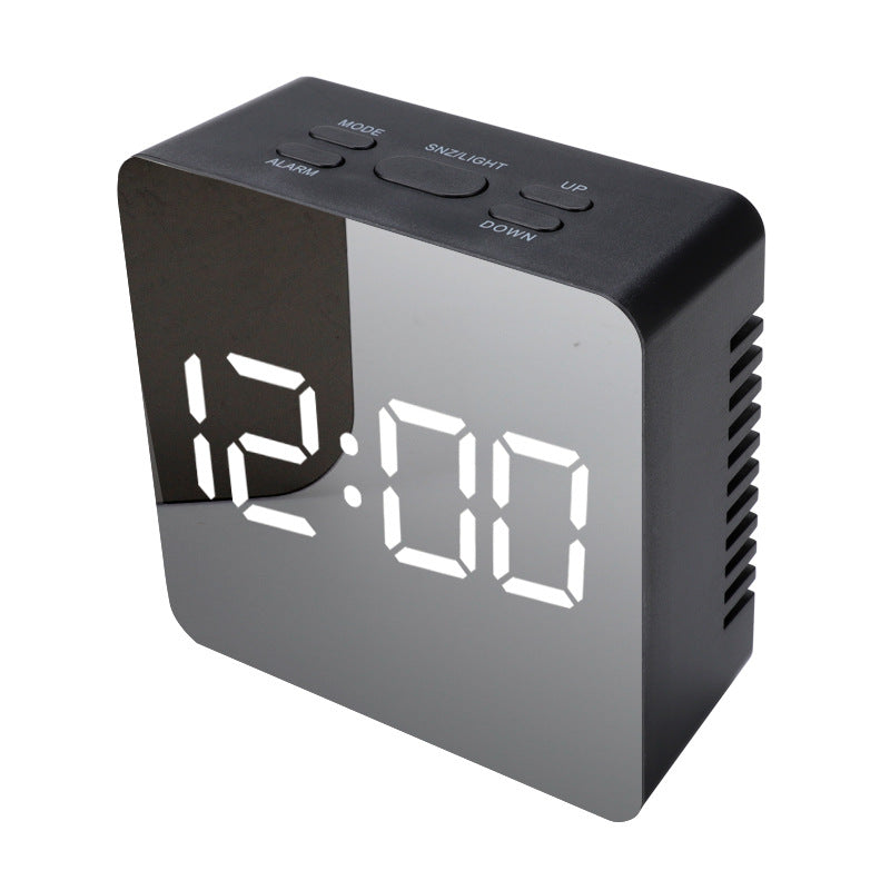 LED Digital Mirror Desktop Creativity Makeup Mirror Alarm Clock