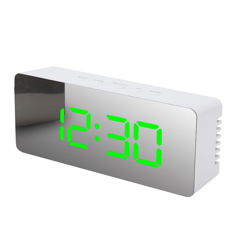 LED Digital Mirror Desktop Creativity Makeup Mirror Alarm Clock