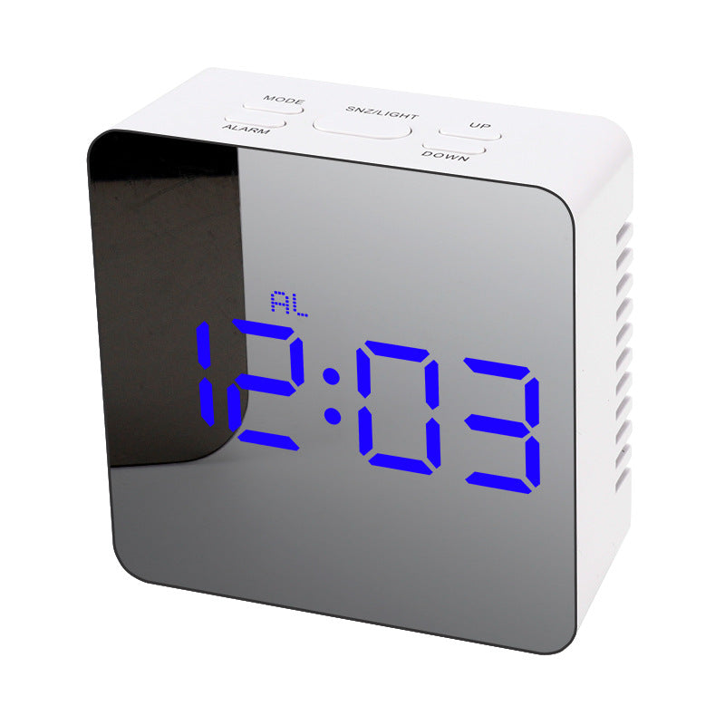 LED Digital Mirror Desktop Creativity Makeup Mirror Alarm Clock