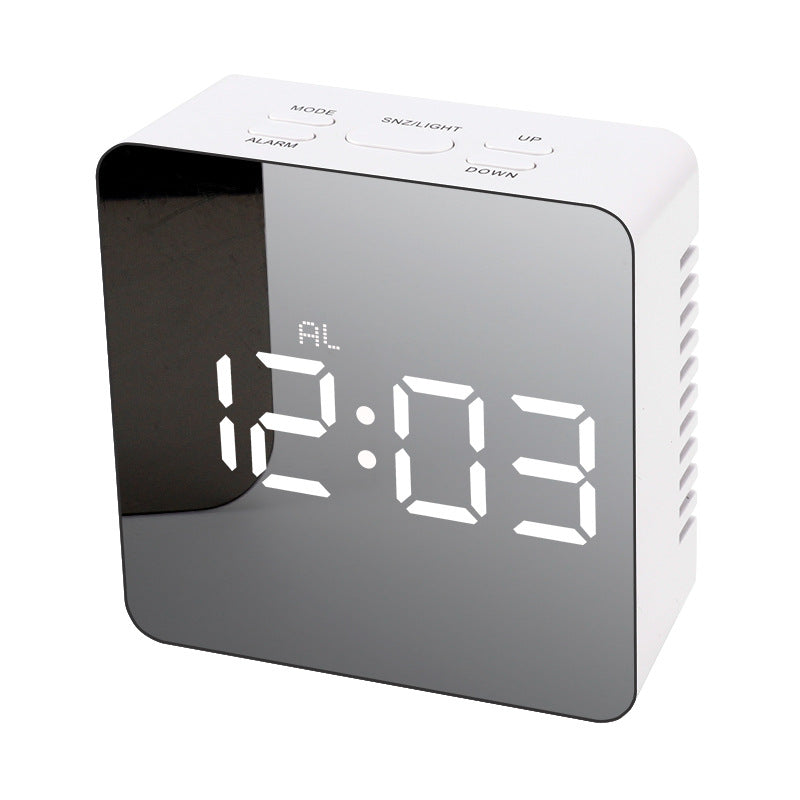 LED Digital Mirror Desktop Creativity Makeup Mirror Alarm Clock