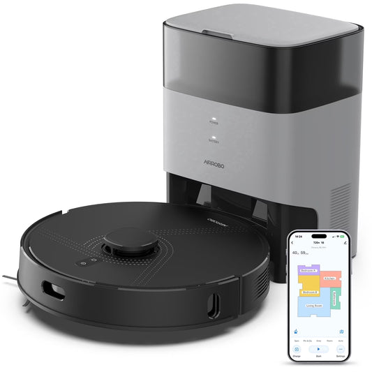 L40+ Robot Vacuum Cleaner and Mop Combo - 75-Day Self-Empty Bin, 180 Min Runtime, App and Voice Control