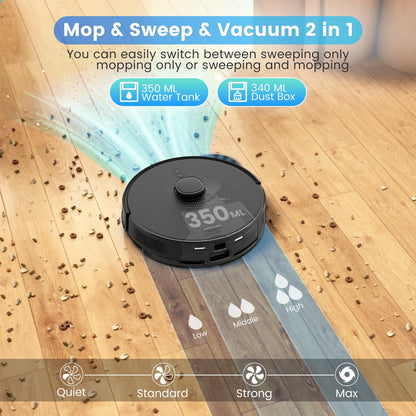 L40+ Robot Vacuum Cleaner and Mop Combo - 75-Day Self-Empty Bin, 180 Min Runtime, App and Voice Control
