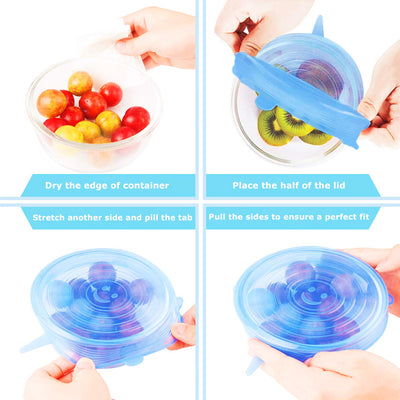 Silicone Stretch Lids Reusable Seal Lids Food