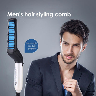 Multifunctional Electric Hair Comb Brush Beard Straightener