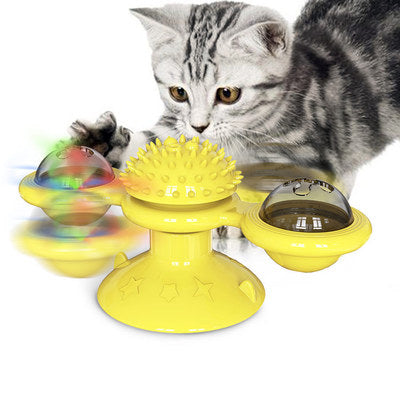 Rotatable Windmill Cat Toy