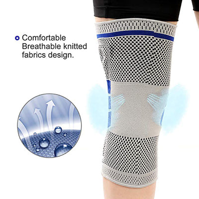 Knitting Anti Slip Silicone Elastic Knee Support