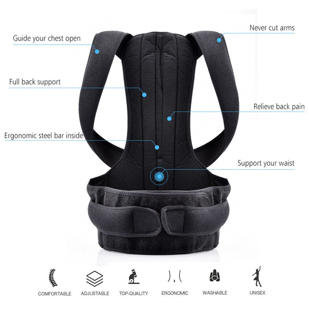 Magnetic Therapy Posture Corrector Brace Back Support