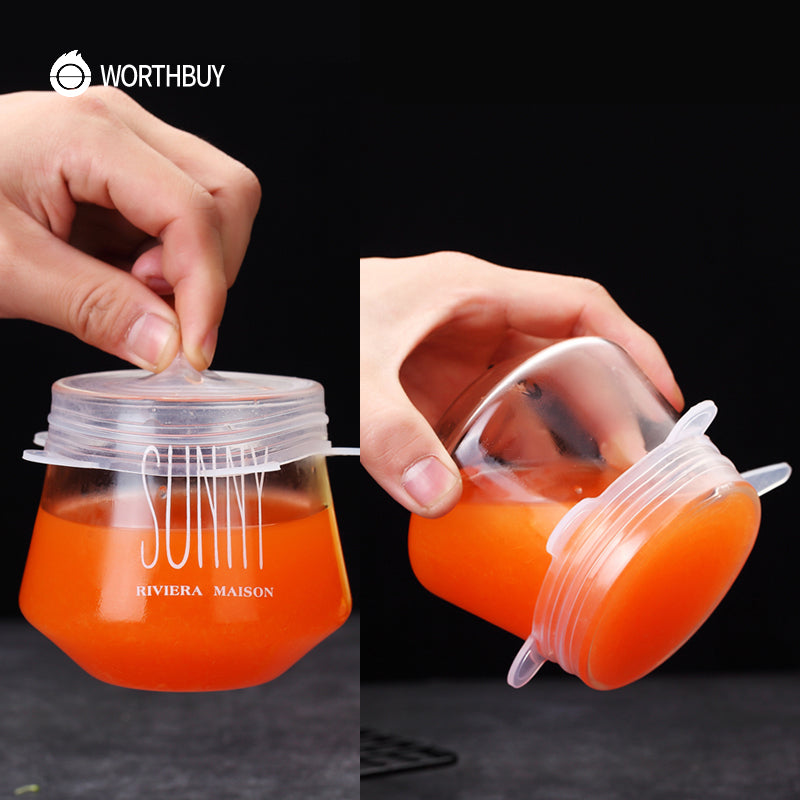 6 Pcs/Set Food Silicone Cover Universal Lids