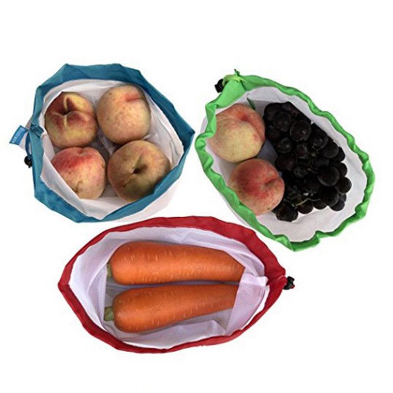 15 pcs Reusable Mesh Product Bags Eco-Friendly Grocery Bags