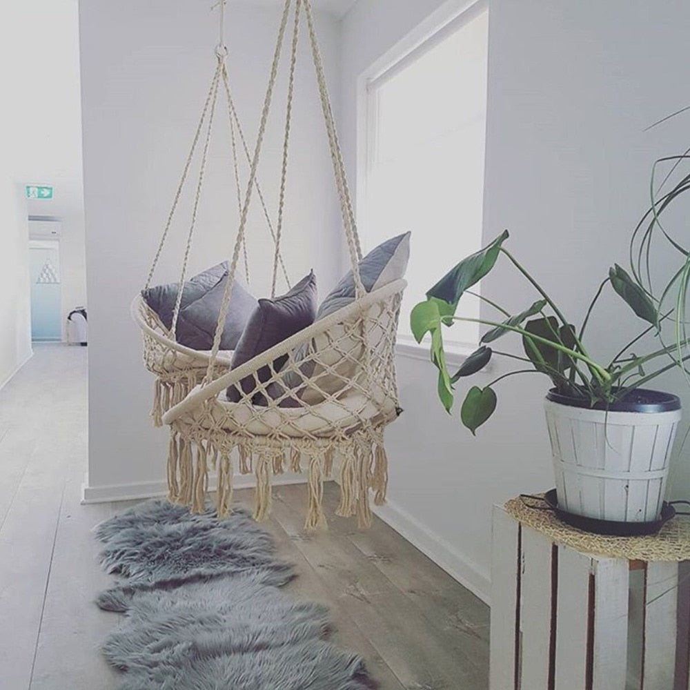 Nordic Style Handmade Knitted Round Hammock