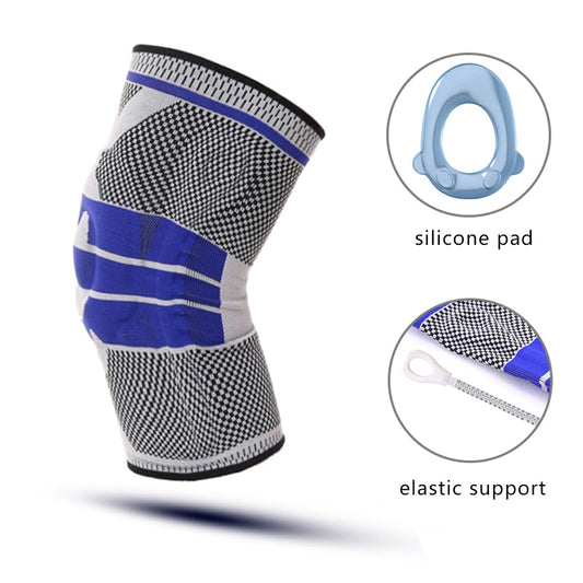 Knitting Anti Slip Silicone Elastic Knee Support