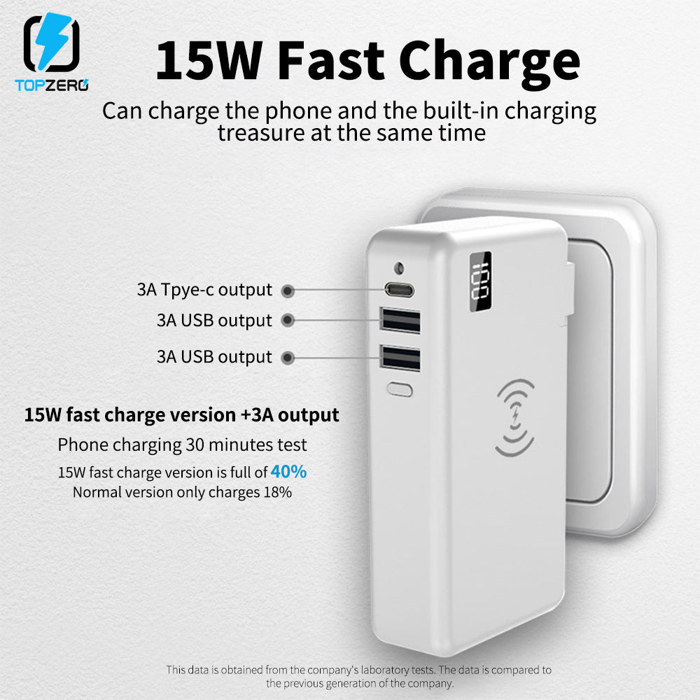 PowerPad - 3 In 1 Wall Charger and Wireless Power Bank Station