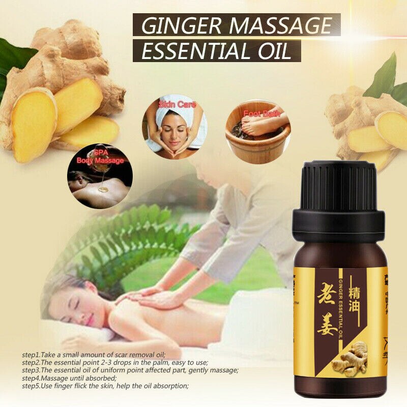 Pure Natural Ginger Anti Cellulite Essential Oils - Help Slim Tighten Skin Tone