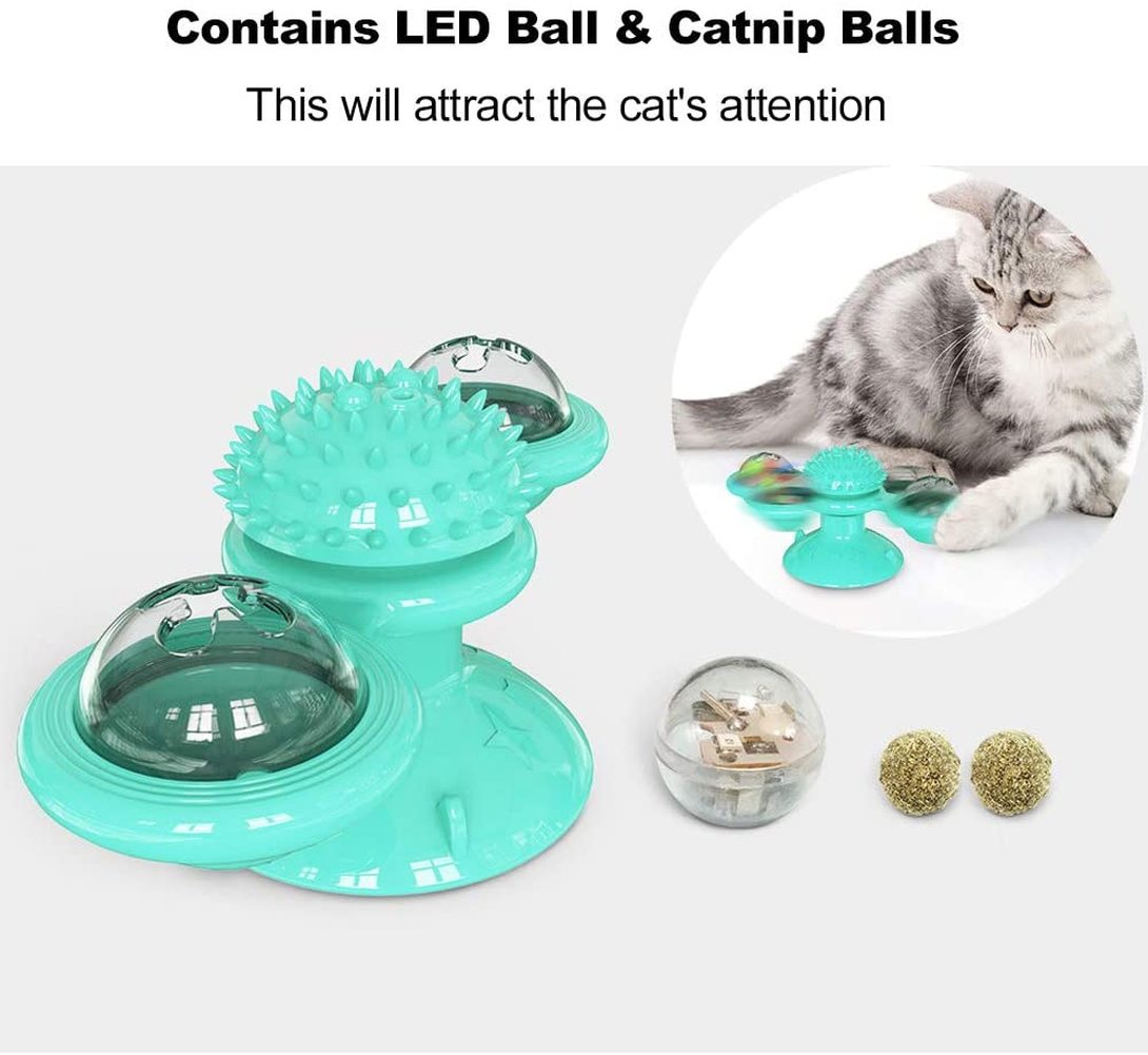 Rotatable Windmill Cat Toy