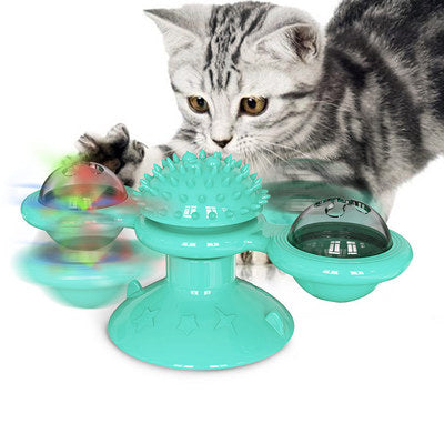 Rotatable Windmill Cat Toy