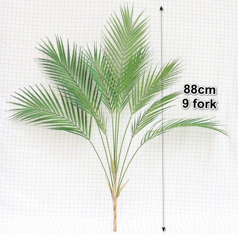 Artificial Palm Leaf Plastic Plants Garden Home Decorations