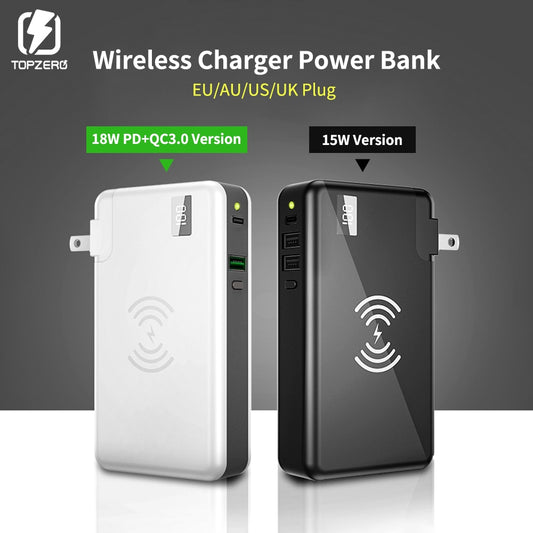 PowerPad - 3 In 1 Wall Charger and Wireless Power Bank Station