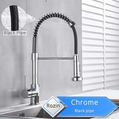 Rozin Matte Black Kitchen Faucet 360 degree rotation