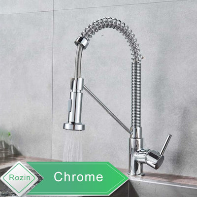 Rozin Matte Black Kitchen Faucet 360 degree rotation