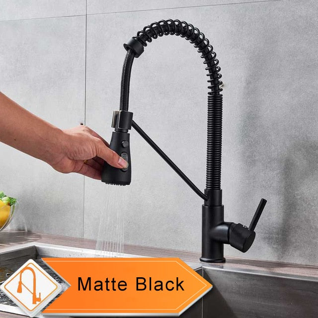 Rozin Matte Black Kitchen Faucet 360 degree rotation